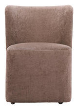 ZUO Bambun Dining Chair with Wheels Taupe