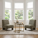 ZUO Orleen Accent Chair Checker Green