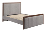 ZUO Somune Queen Bed Gray & Walnut