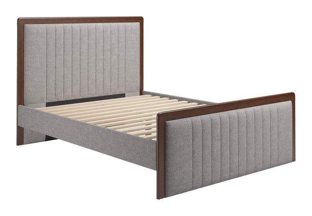 ZUO Somune Queen Bed Gray & Walnut