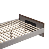 ZUO Somune Queen Bed Gray & Walnut