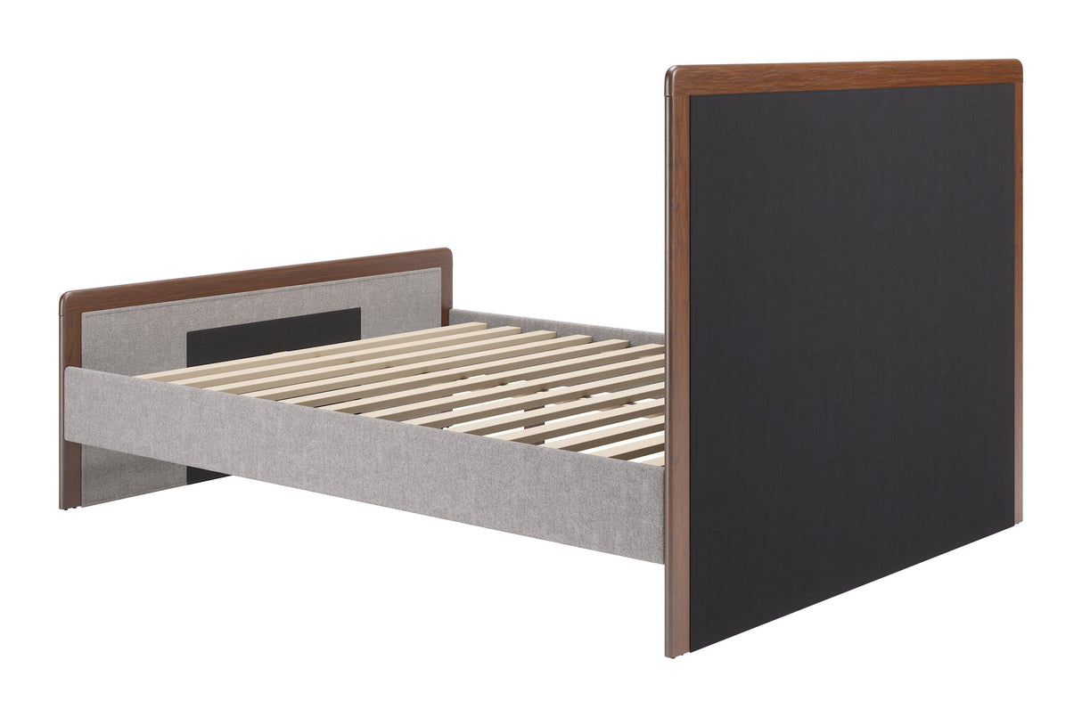 ZUO Somune Queen Bed Gray & Walnut