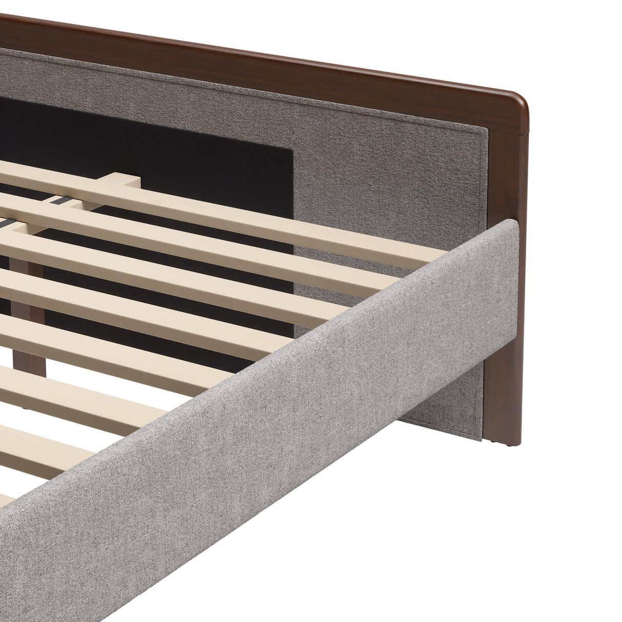ZUO Somune Queen Bed Gray & Walnut