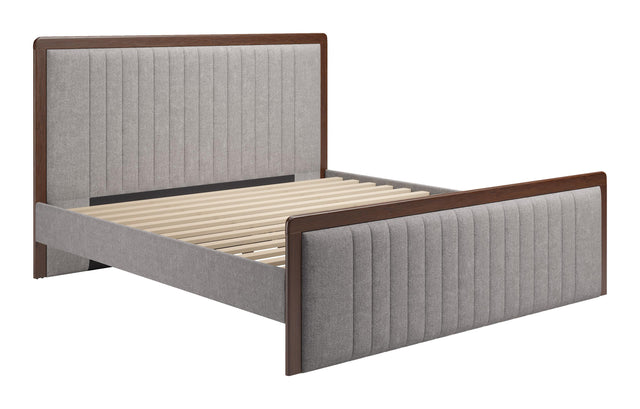ZUO Somune King Bed Gray & Walnut