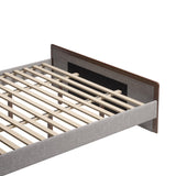 ZUO Somune King Bed Gray & Walnut