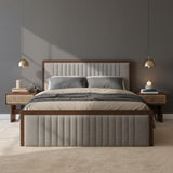 ZUO Somune King Bed Gray & Walnut