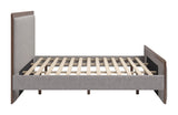 ZUO Somune King Bed Gray & Walnut