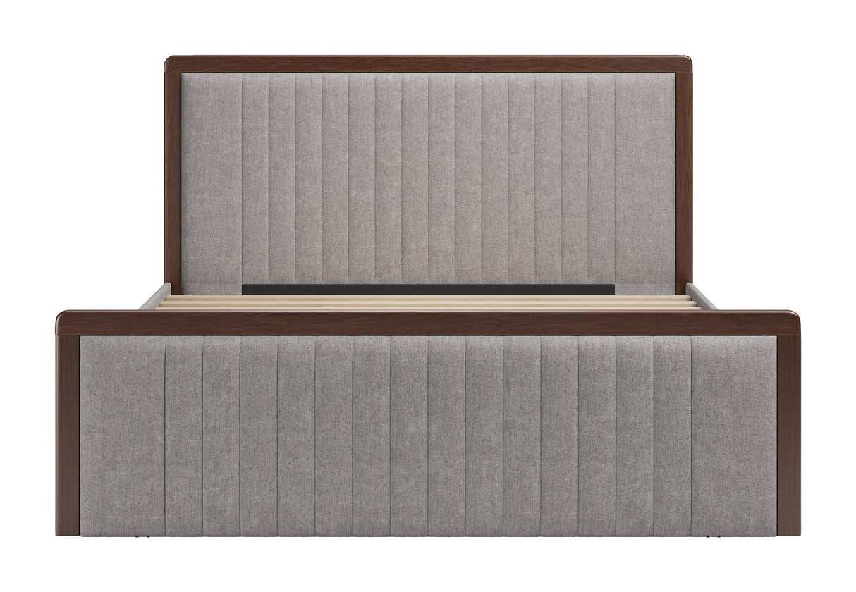 ZUO Somune King Bed Gray & Walnut