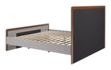 ZUO Somune King Bed Gray & Walnut