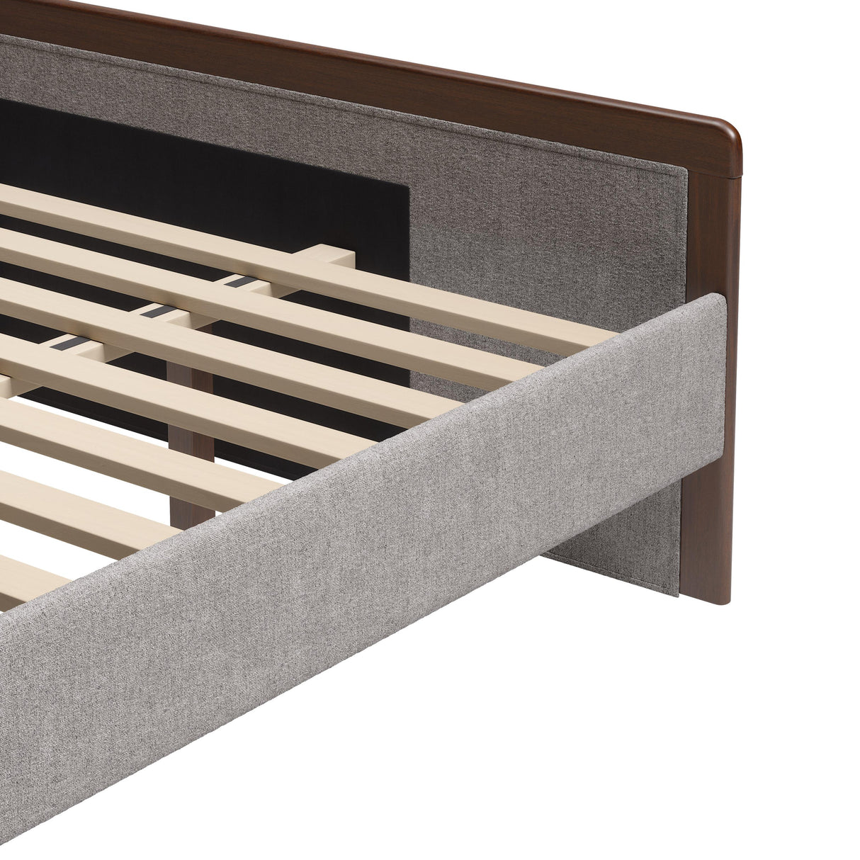 ZUO Somune King Bed Gray & Walnut