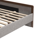 ZUO Somune King Bed Gray & Walnut