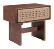 ZUO Amaria Nightstand Natural & Walnut