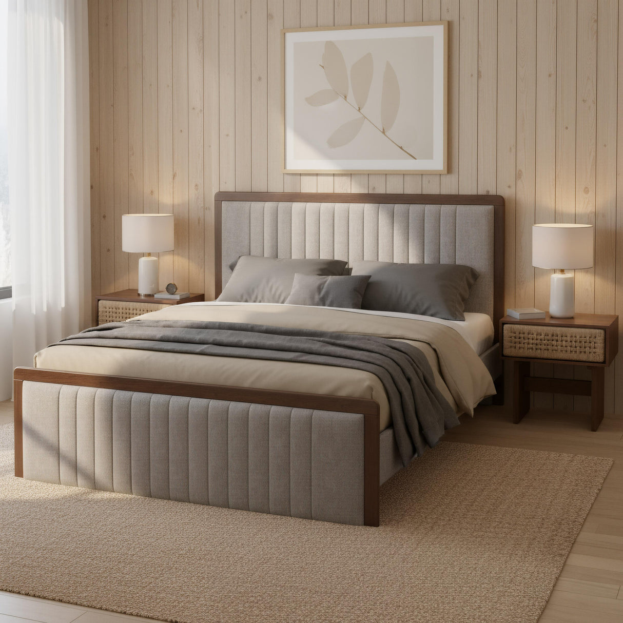 ZUO Amaria Nightstand Natural & Walnut