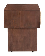ZUO Amaria Nightstand Natural & Walnut