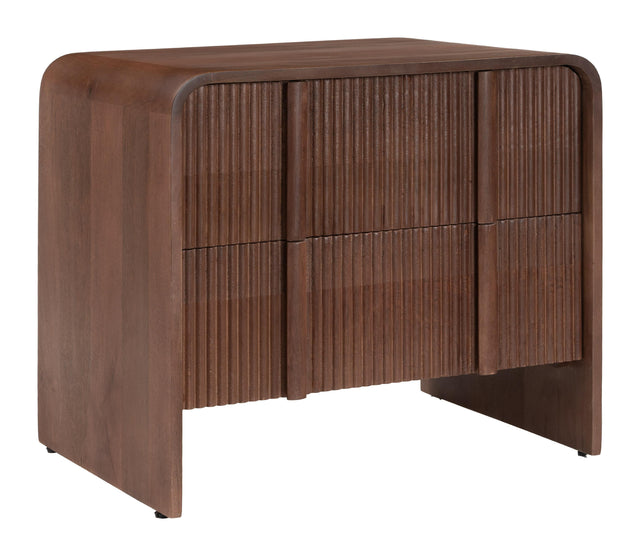 ZUO Calipso Nightstand Walnut
