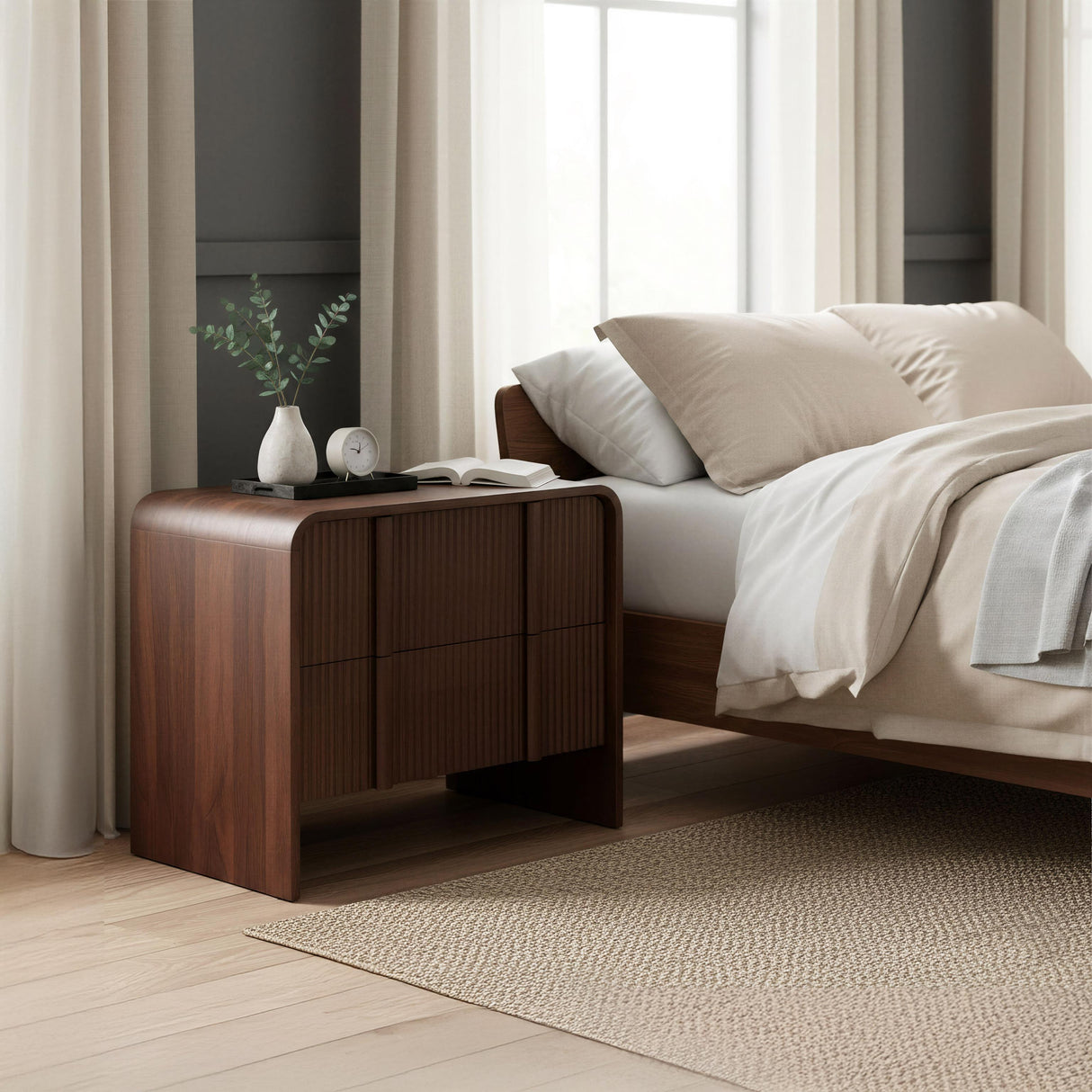ZUO Calipso Nightstand Walnut