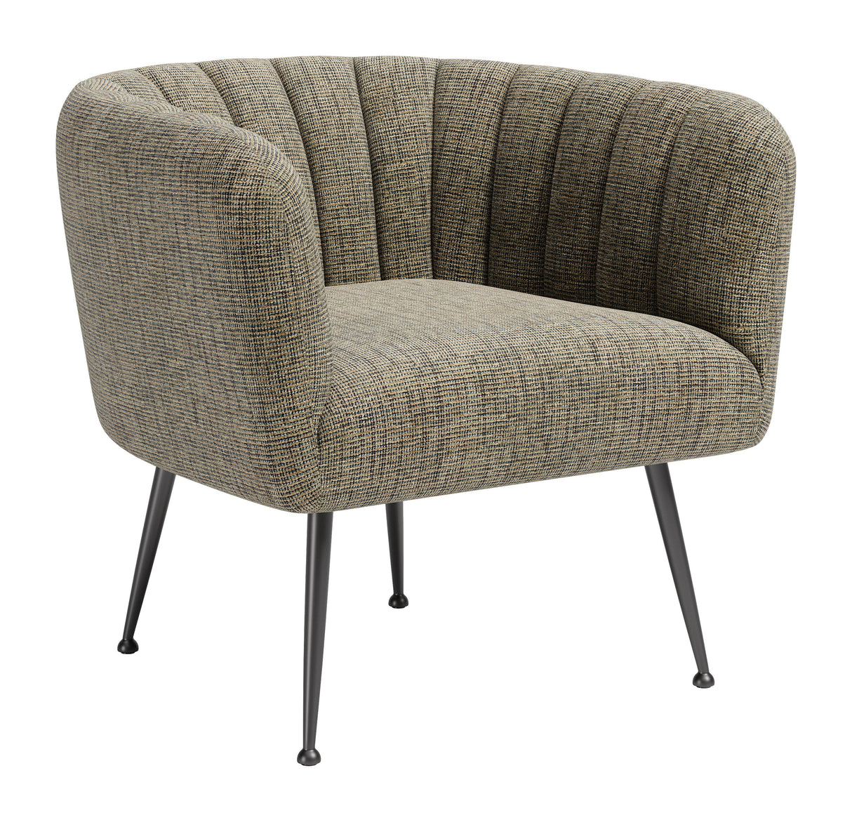 ZUO Deco Accent Chair Green Tweed
