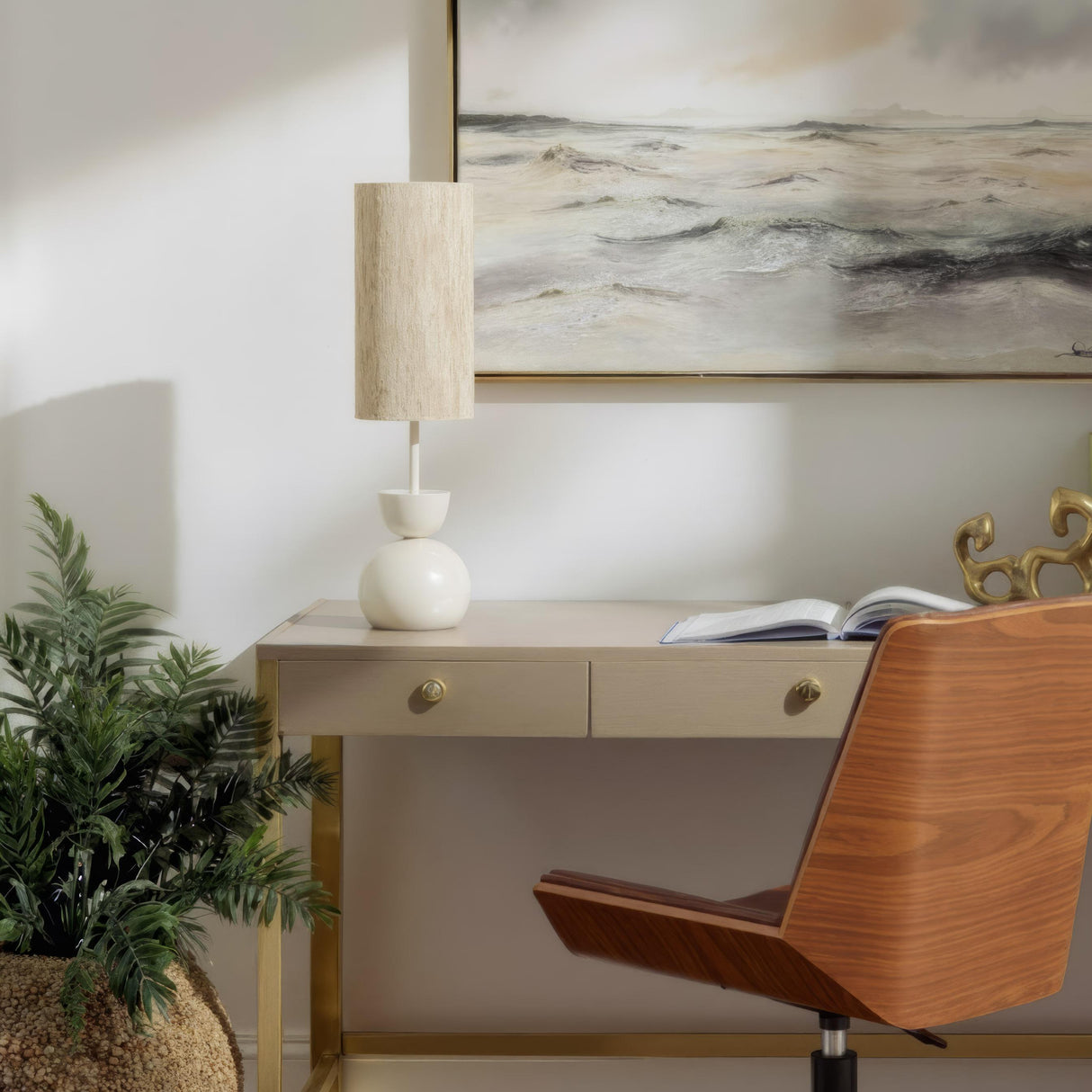 ZUO Gochi Table Lamp White