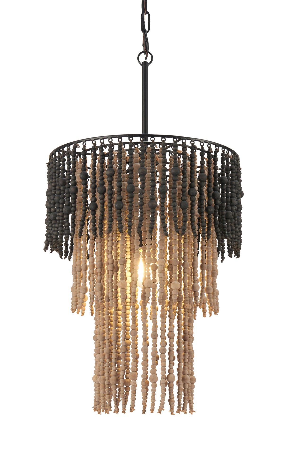 ZUO Bizu Ceiling Lamp Black & Beige