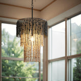 ZUO Bizu Ceiling Lamp Black & Beige