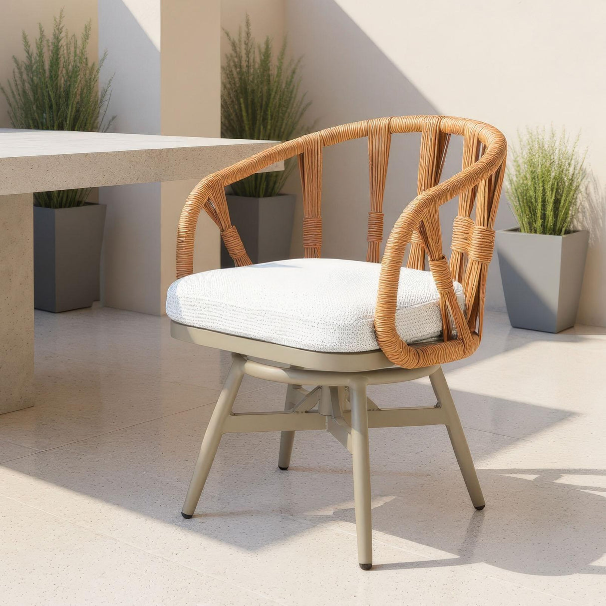 ZUO Safal Swivel Dining Chair Multicolor