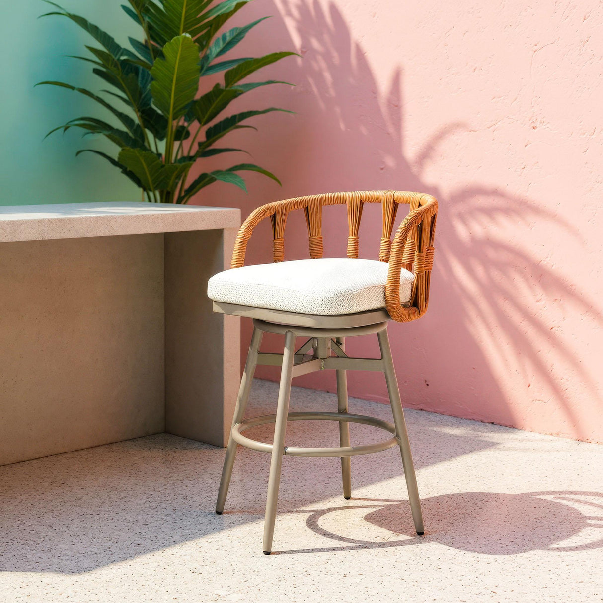 ZUO Safal Swivel Barstool Multicolor