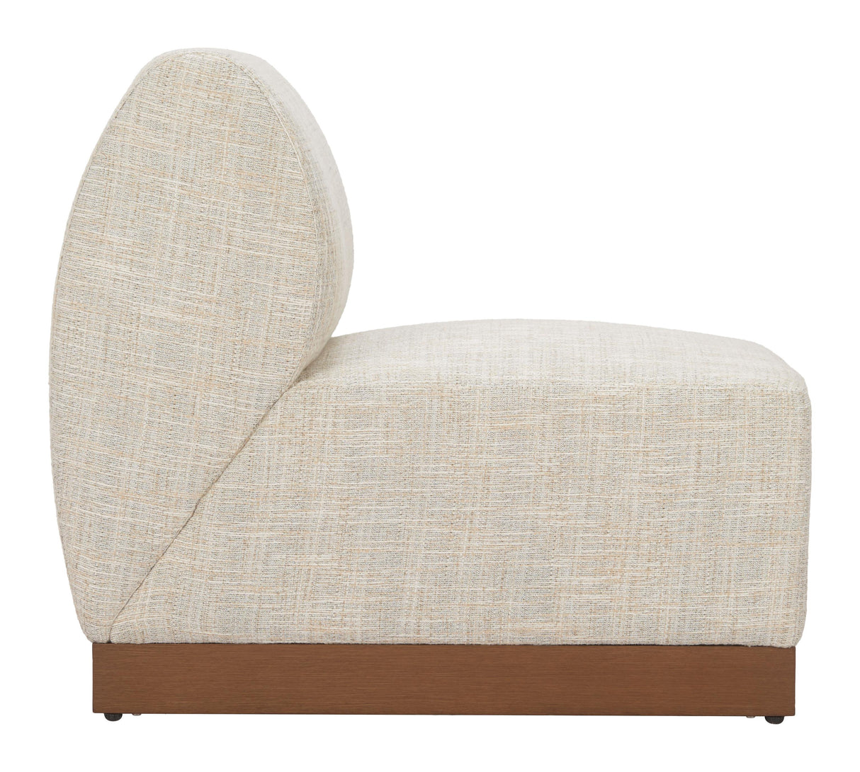 ZUO Christy Armless Chair Beige