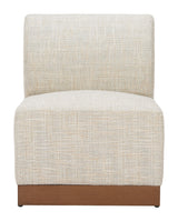 ZUO Christy Armless Chair Beige