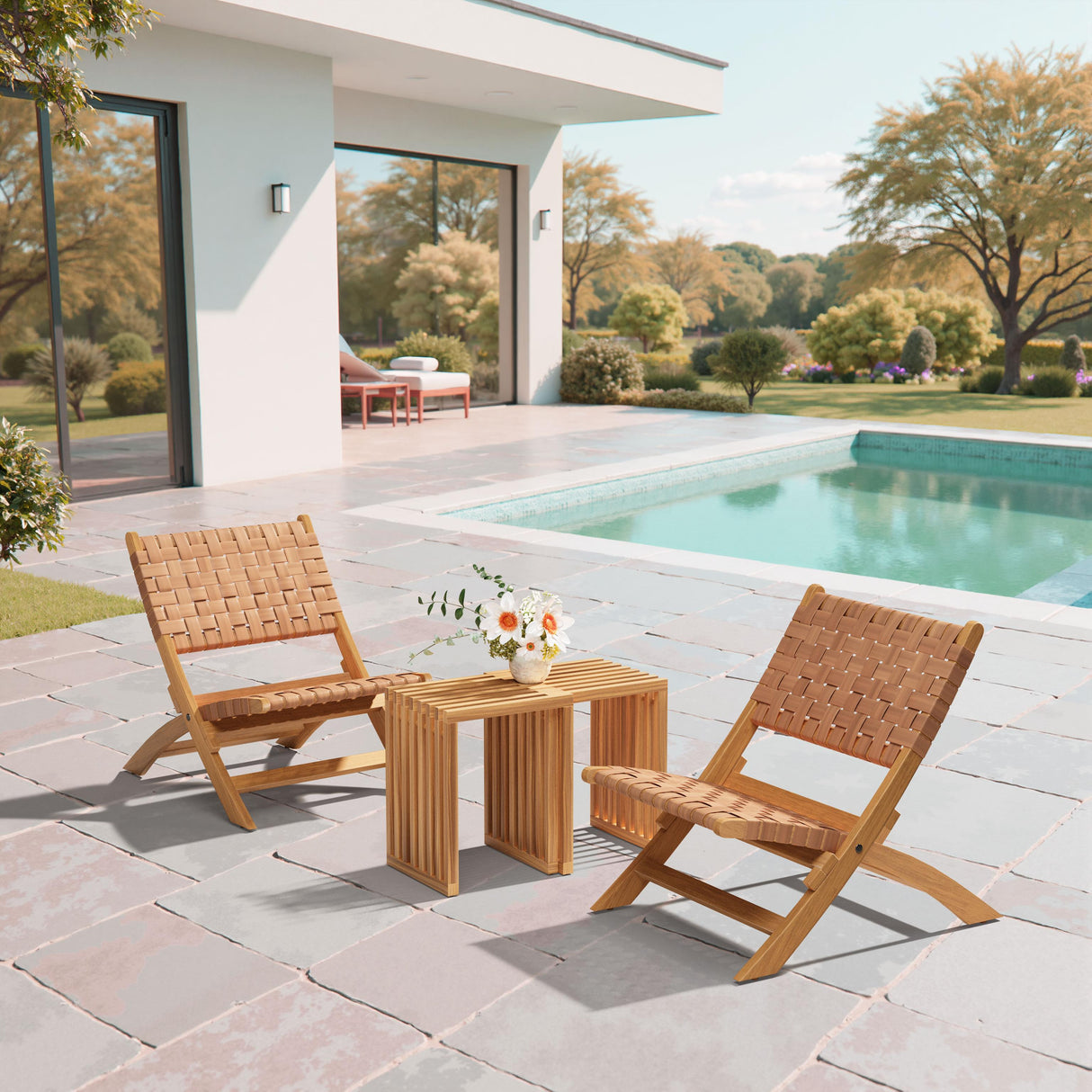 ZUO Sunflare Lounge Chair Brown