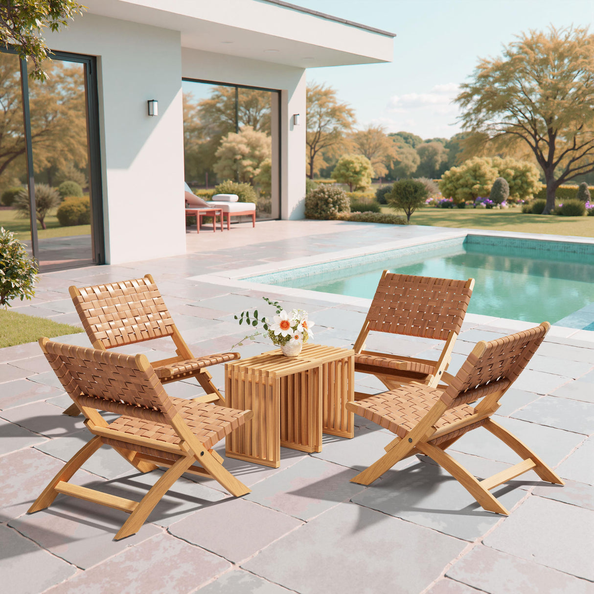 ZUO Sunflare Lounge Chair Brown