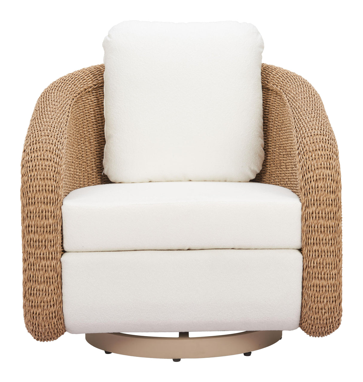 ZUO Solara Swivel Chair Ivory