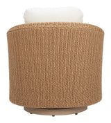 ZUO Solara Swivel Chair Ivory