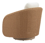 ZUO Solara Swivel Chair Ivory