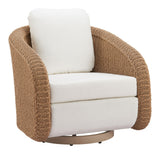 ZUO Solara Swivel Chair Ivory
