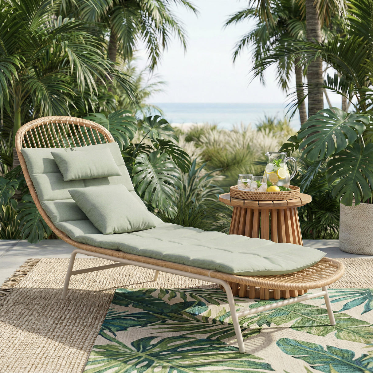ZUO Skim Chaise Lounge Multicolor