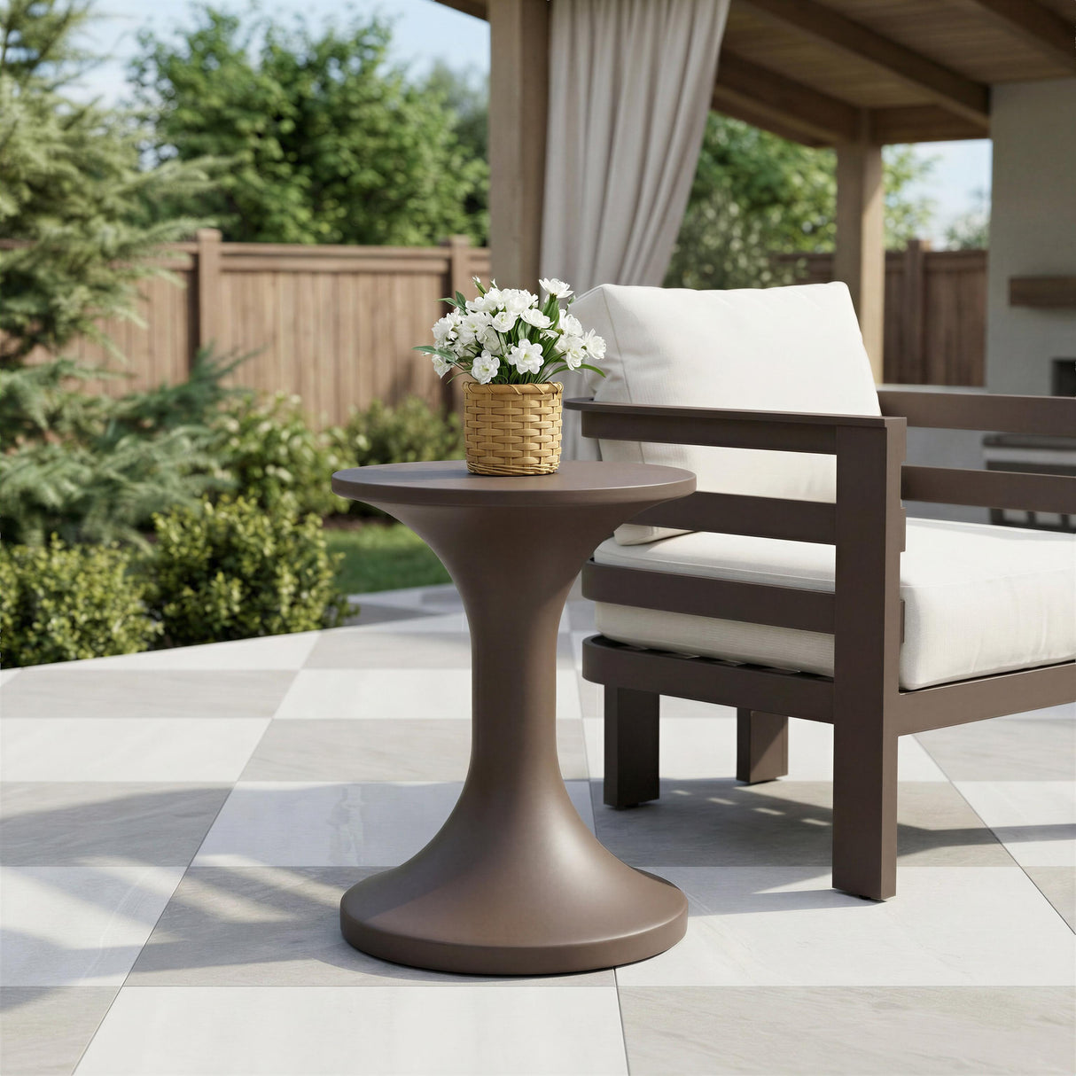 ZUO Arka Side Table Brown