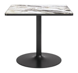 ZUO Caliza Dining Table Gray & Black