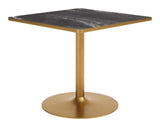 ZUO Caliza Dining Table Black & Gold
