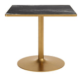 ZUO Caliza Dining Table Black & Gold