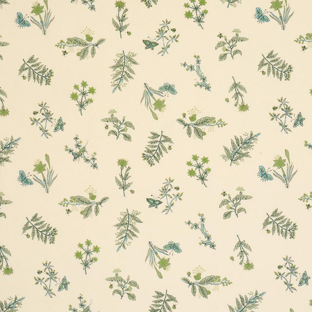 Schumacher Jeter Des Fleurs Beaded Print Artichoke Fabric