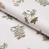 Schumacher Jeter Des Fleurs Beaded Print Moss Phlox Fabric