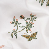 Schumacher Jeter Des Fleurs Beaded Print Moss Phlox Fabric