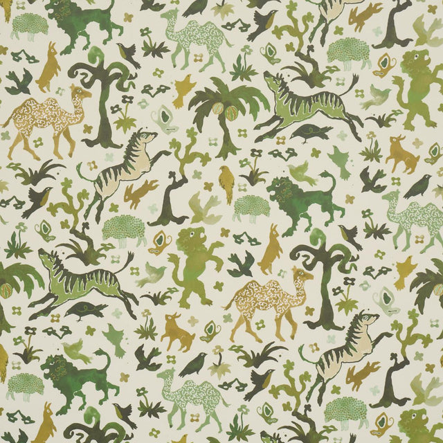 Schumacher Beasts Green Wallpaper