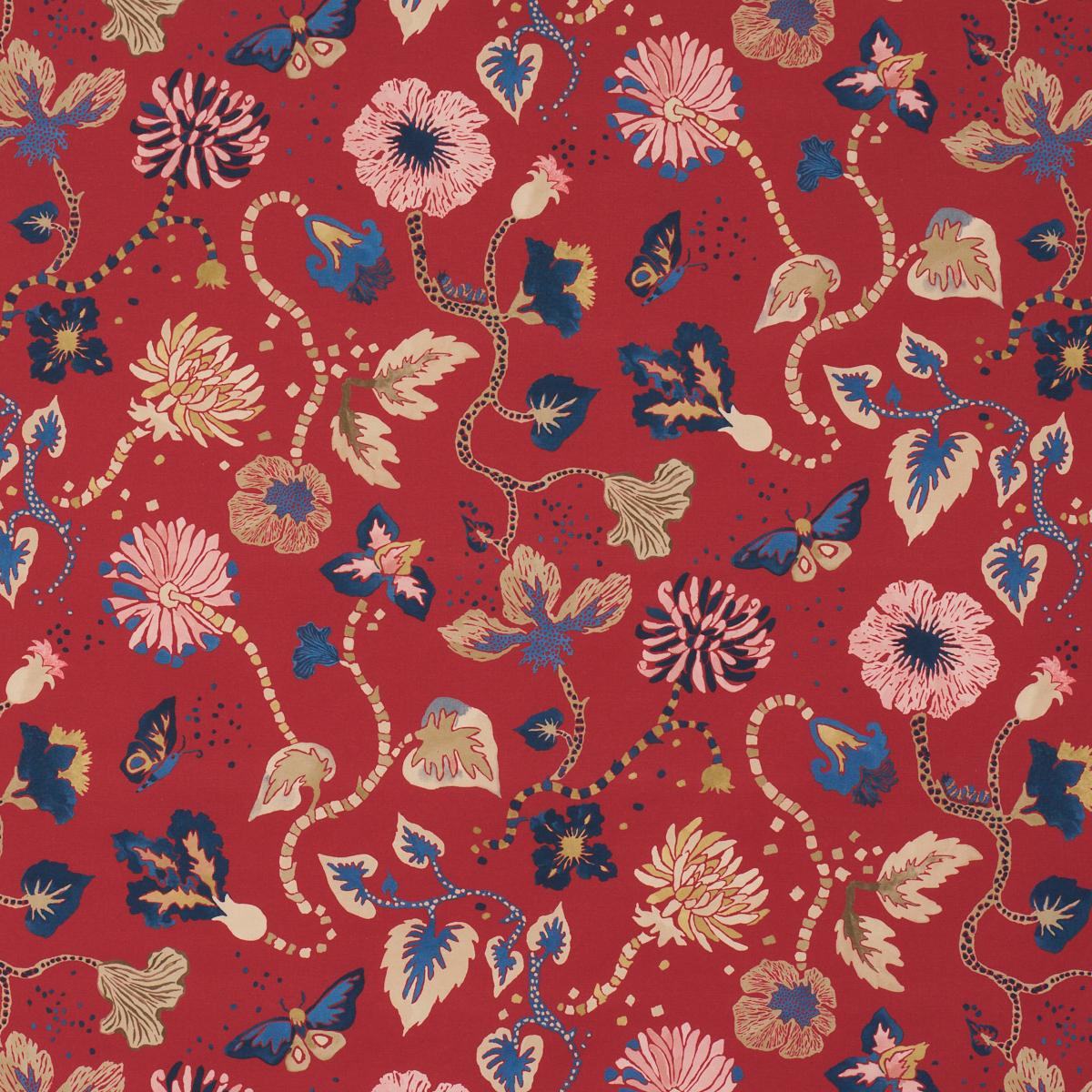 Schumacher Gloriette Red Fabric