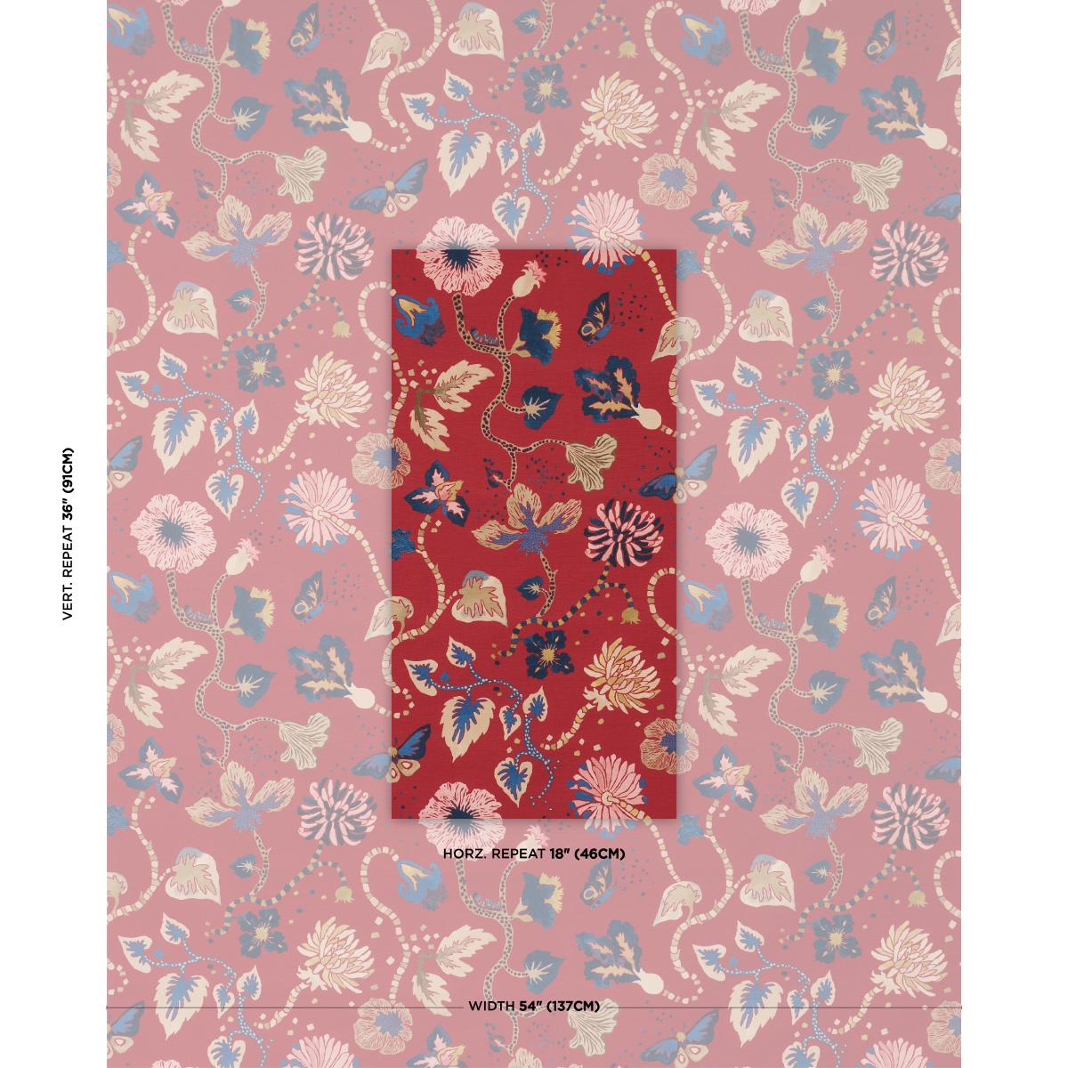Schumacher Gloriette Red Fabric