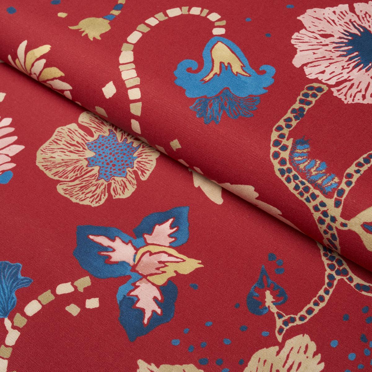 Schumacher Gloriette Red Fabric