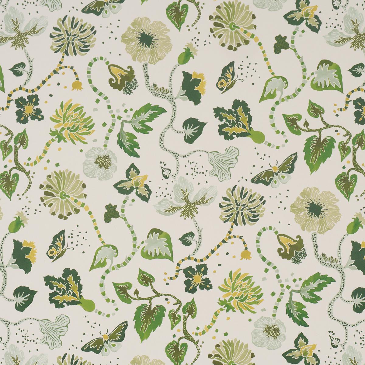 Schumacher Gloriette Green Wallpaper