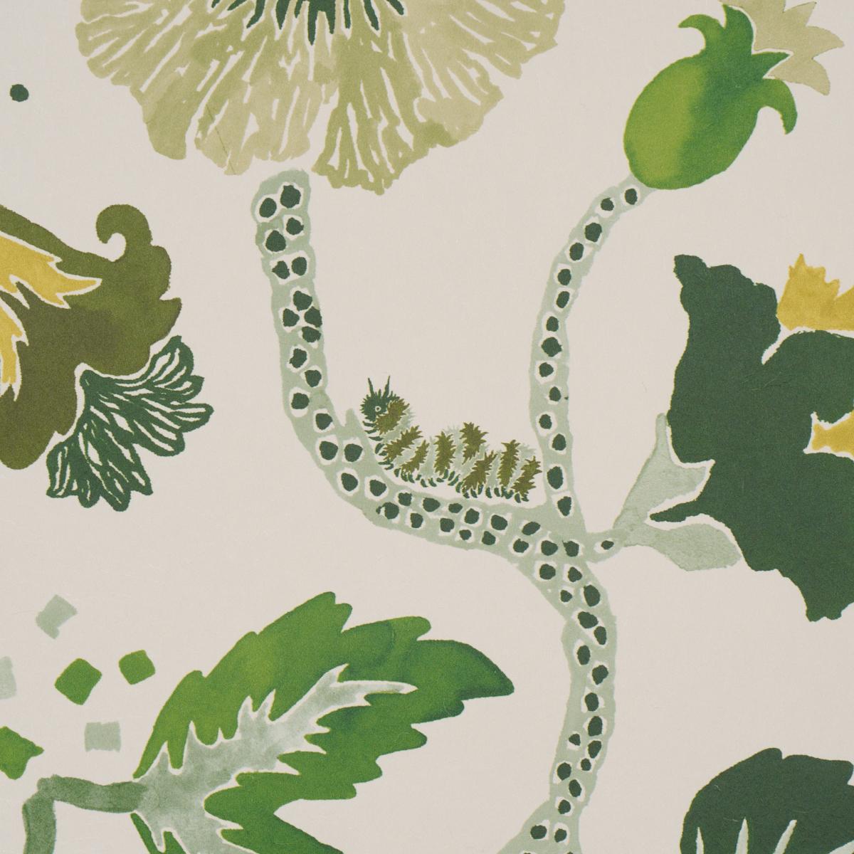 Schumacher Gloriette Green Wallpaper
