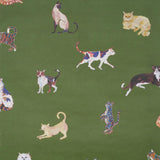 Schumacher Cats Green Wallpaper