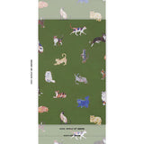 Schumacher Cats Green Wallpaper